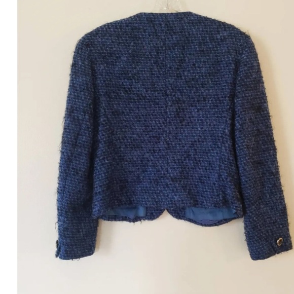 Vintage Pendleton  Blue boucle tweed jacket Fully lined set size 10/12 - Picture 2 of 5